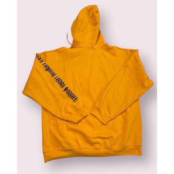 CIVIL REGIME Hoodie Mens Large Yellow Love is a Drug Rebel Youth Sweatshirt - Picture 5 of 5